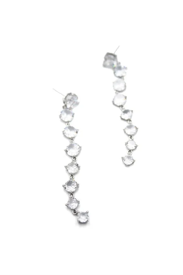 Zirkon Taşlı Küpe - Gümüş