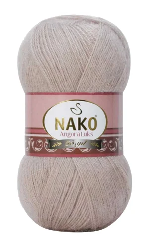 1 Adet Angora Lüks El Örgü İpi Pembeli Gri 3079