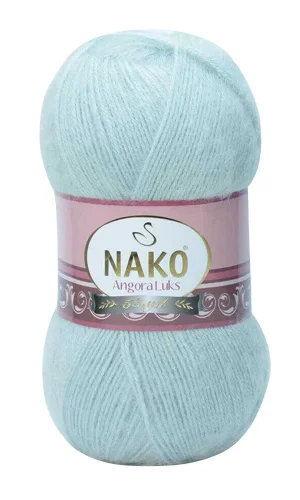 1 Adet Angora Lüks El Örgü İpi Saraylı Mint 10471
