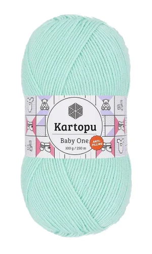 1 Adet Baby One Tüylenmeyen El Örgü İpi Yünü Açık Yeşil K507