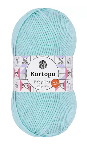 1 Adet Baby One Tüylenmeyen El Örgü İpi Yünü Bebe Mavi K578