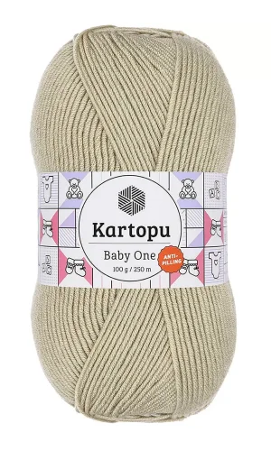1 Adet Baby One Tüylenmeyen El Örgü İpi Yünü Bej K861