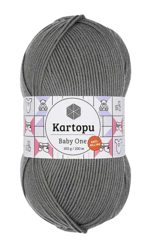 1 Adet Baby One Tüylenmeyen El Örgü İpi Yünü Koyu Gri K1921