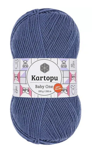 1 Adet Baby One Tüylenmeyen El Örgü İpi Yünü Koyu Mavi K1533