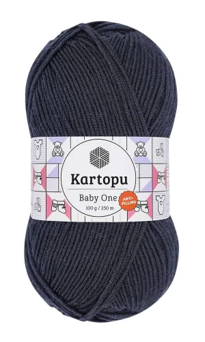 1 Adet Baby One Tüylenmeyen El Örgü İpi Yünü Lacivert K633