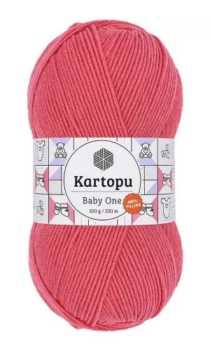 1 Adet Baby One Tüylenmeyen El Örgü İpi Yünü Pembe K254
