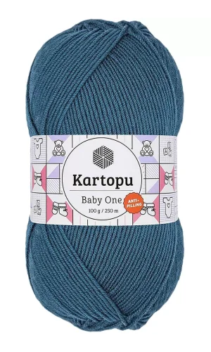 1 Adet Baby One Tüylenmeyen El Örgü İpi Yünü Petrol K1467