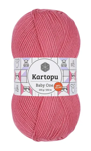 1 Adet Baby One Tüylenmeyen El Örgü İpi Yünü Şeker Pembe K244