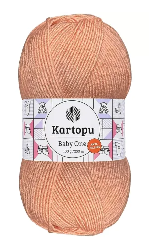 1 Adet Baby One Tüylenmeyen El Örgü İpi Yünü Yavruağzı K253