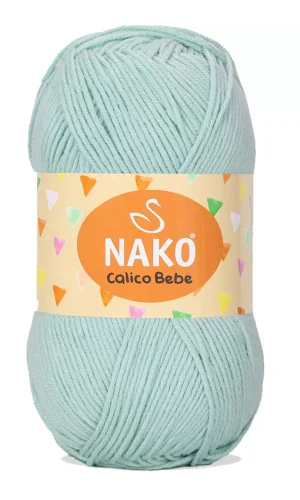 1 Adet Calico Bebe Pamuklu Bebek Ve Battaniye Örgü Ipi 13281 Su Yeşili