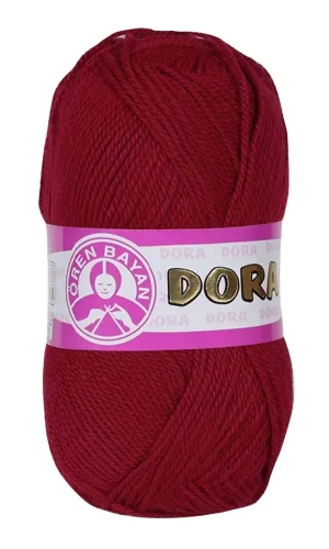 1 Adet Dora El Örgü İpi Yünü 100 gr 034 Koyu Kırmızı