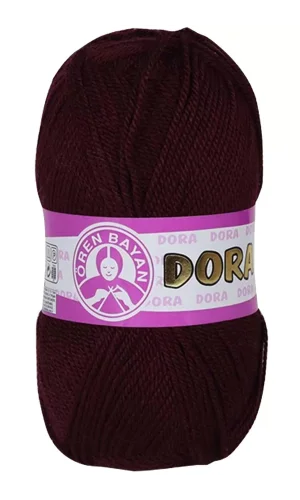 1 Adet Dora El Örgü İpi Yünü 100 gr 035 Bordo