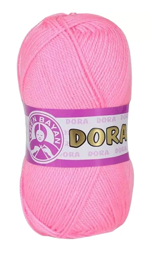 1 Adet Dora El Örgü İpi Yünü 100 gr 040 Şeker Pembe