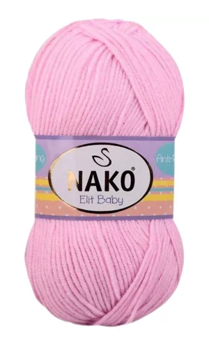 1 Adet Elite Baby El Örgü İpi Tüylenmeyen Bebek Yünü Açık Pembe 6936
