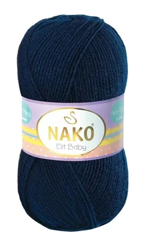 1 Adet Elite Baby El Örgü İpi Tüylenmeyen Bebek Yünü Lacivert 10094