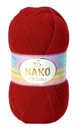 1 Adet Elite Baby El Örgü İpi Tüylenmeyen Bebek Yünü Pul Biber 298