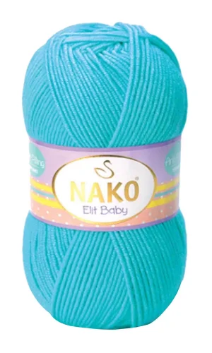 1 Adet Elite Baby El Örgü İpi Tüylenmeyen Bebek Yünü Turkuaz 3323