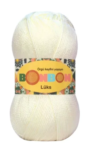 1 Adet Lüks Patik İpi Yünü Ekru 98300