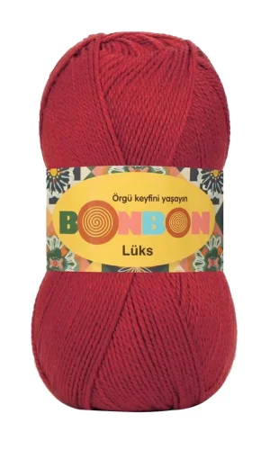 1 Adet Lüks Patik İpi Yünü Koyu Kırmızı 98676