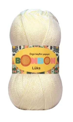 1 Adet Lüks Patik İpi Yünü Krem 98223