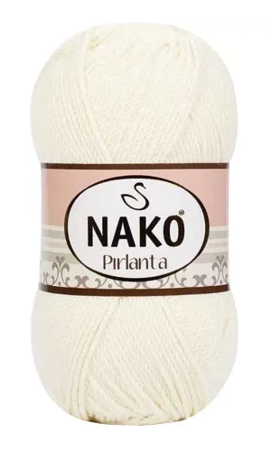 1 Adet Pırlanta Amigurumi El Örgü İpi Yünü Ekru 300