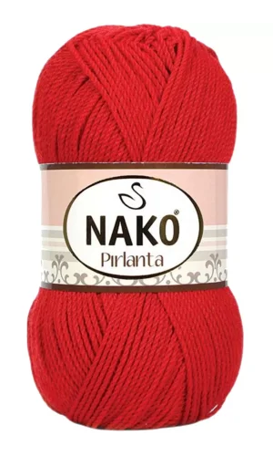 1 Adet Pırlanta Amigurumi El Örgü İpi Yünü Gelincik Kırmızı 6741