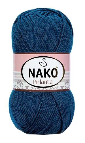 1 Adet Pırlanta Amigurumi El Örgü İpi Yünü Petrol Mavi 10328