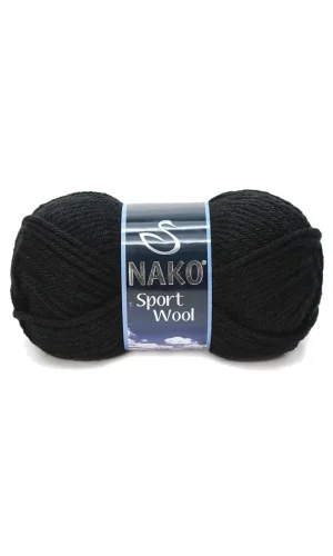 1 Adet Sport Wool Atkı Bere Ceket Yelek Örgü İpi Yünü No: 217 Siyah