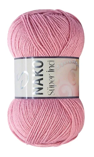 1 Adet Süper İnci El Örgü İpi 100 gr Gül Kurusu 275