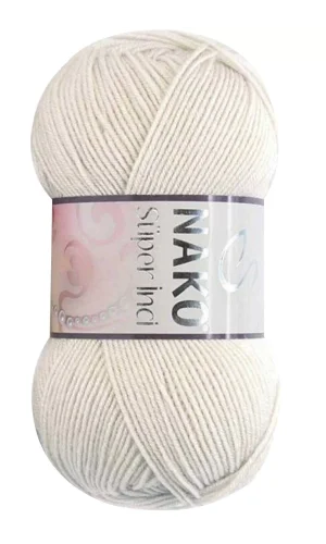 1 Adet Süper İnci El Örgü İpi 100 gr Koyu Krem 6383