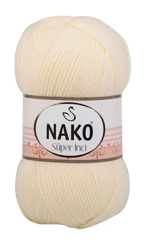 1 Adet Süper İnci El Örgü İpi 100 gr Krem 256