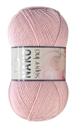 1 Adet Süper İnci El Örgü İpi 100 gr Pembemsi Pudra 10275