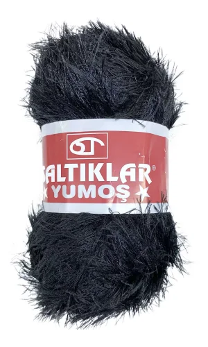 1 Adet Yumoş Sakallı El Örgü Ipi Yünü SİYAH