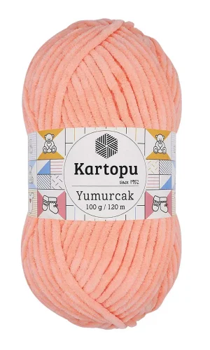 1 Adet Yumurcak Kadife El Örgü İpi Somon K218