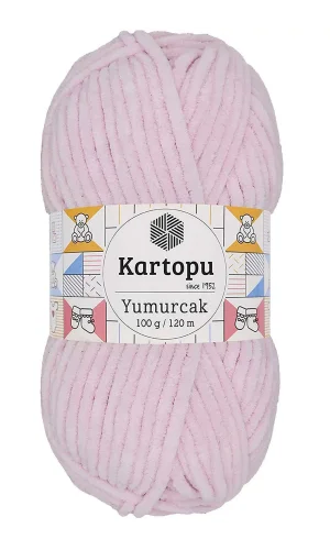 1 Adet Yumurcak Kadife El Örgü İpi Toz Pembe K1562