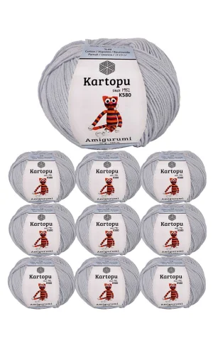 10 Adet Amigurumi El Örgü İpi 50gr 580