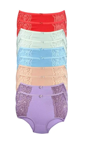 10 Adet Kenar Dantelli Toparlayıcı Yüksek Bel Bato Külot