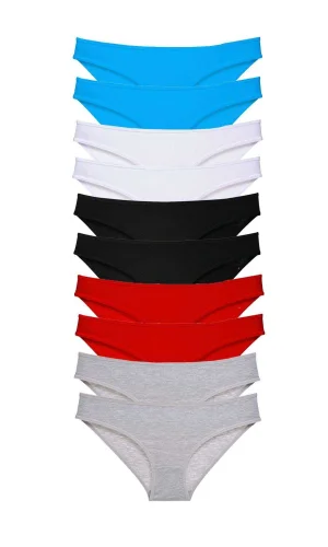 10 adet Süper Eko Set Likralı Kadın Slip 528