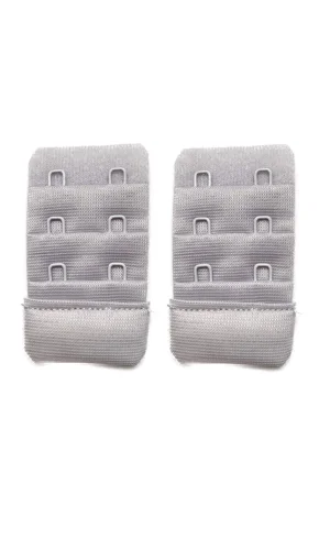 2 Adet Agraf Sütyen Uzatma Kopçası 3 Sıra / 2 Kanca Gri