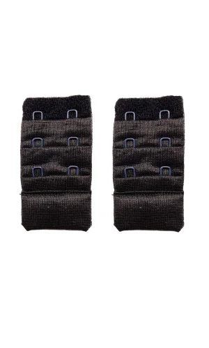 2 Adet Agraf Sütyen Uzatma Kopçası 3 Sıra / 2 Kanca Siyah