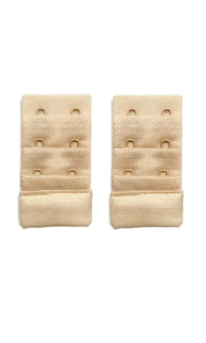 2 Adet Agraf Sütyen Uzatma Kopçası 3 Sıra / 2 Kanca Ten