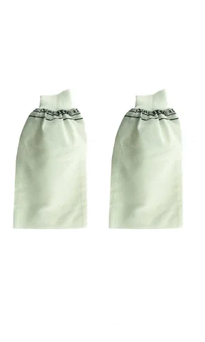 2 Adet Beyaz Banyo Hamam Kesesi Lastikli 25x17 Cm