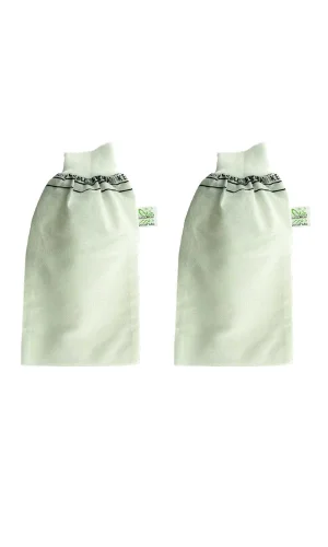 2 Adet Beyaz Banyo Hamam Kesesi Lastikli 25x17 Cm