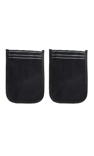 2 Adet Osmanlı Kalın Siyah Banyo Hamam Kesesi 25x17 Cm