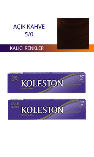 2 Adet Single Tüp Boya Saç Boyası Açık Kahve 5/0