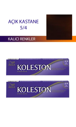 2 Adet Single Tüp Boya Saç Boyası Açık Kestane 5/4