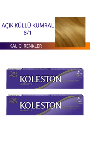 2 Adet Single Tüp Boya Saç Boyası Açık Küllü Kumral 8/1
