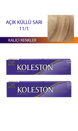 2 Adet Single Tüp Boya Saç Boyası Açık Küllü Sarı 11/1