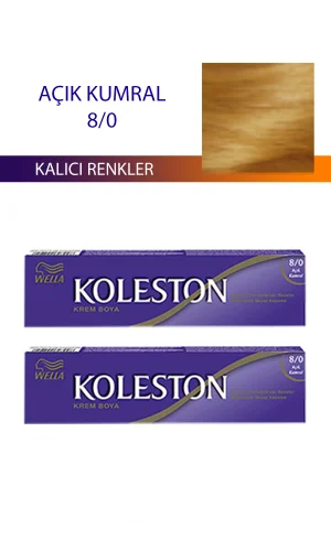 2 Adet Single Tüp Boya Saç Boyası Açık Kumral 8/0