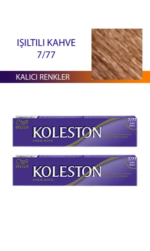 2 Adet Single Tüp Boya Saç Boyası Işıltılı Kahve 7/77